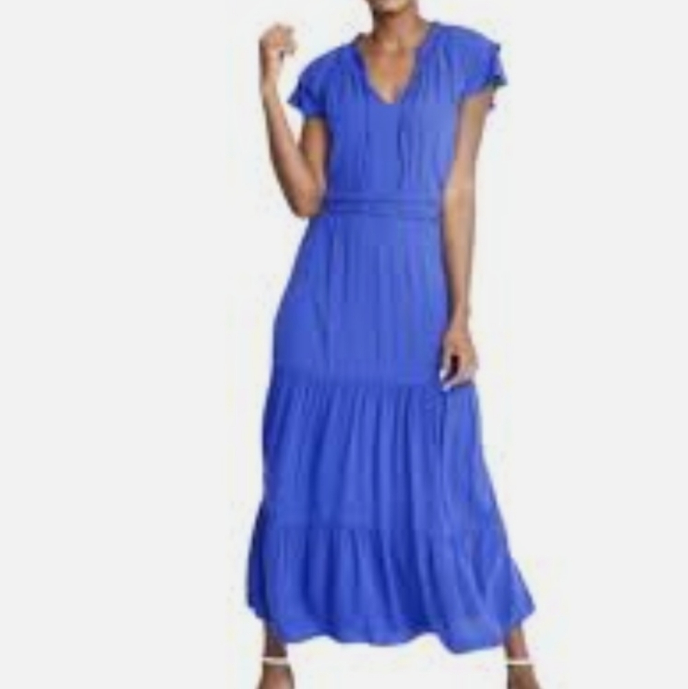Long Blue and Flowing Old Navy Dress Size Large